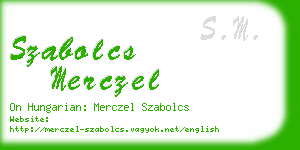 szabolcs merczel business card